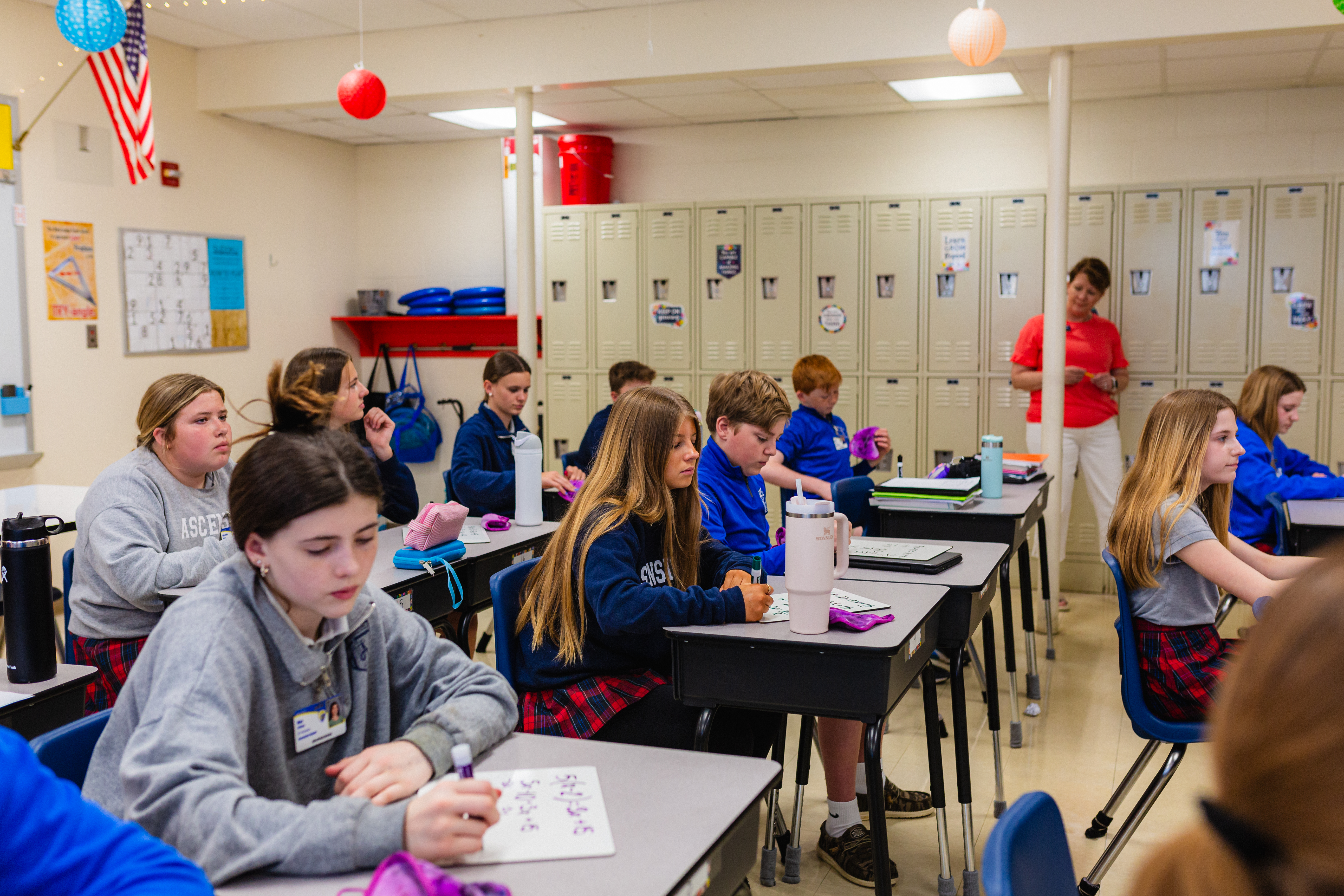 Students in a classroom