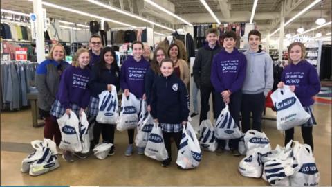 St. Simon shopping for Hancock Schools