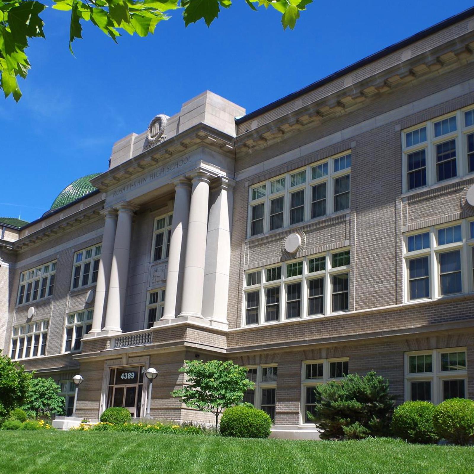 Exterior of the school