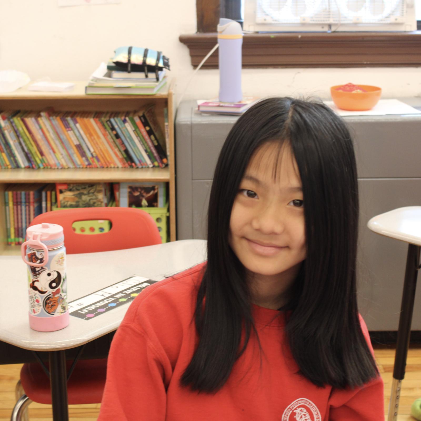 Young student smiling at camera