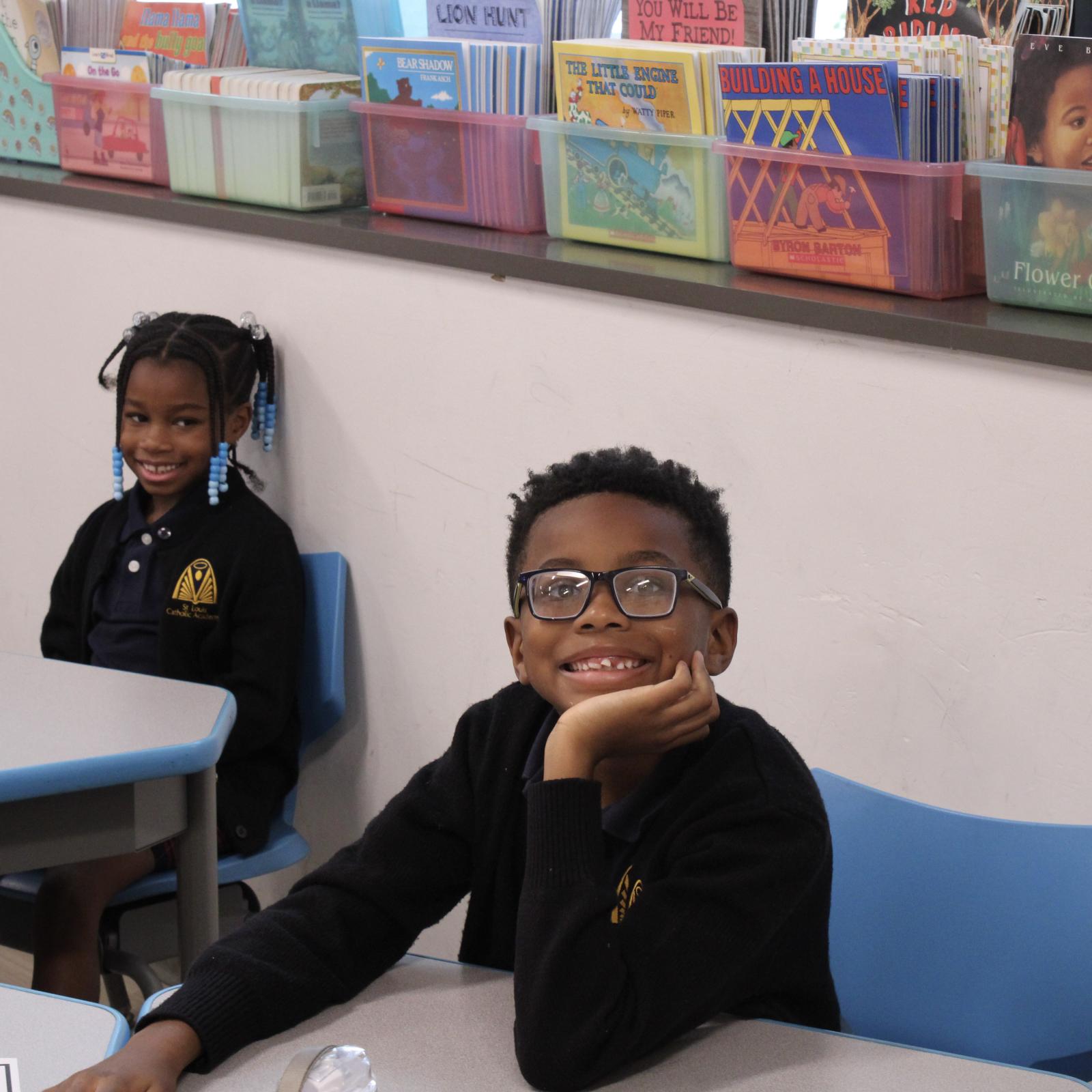 Young student smiling at camera