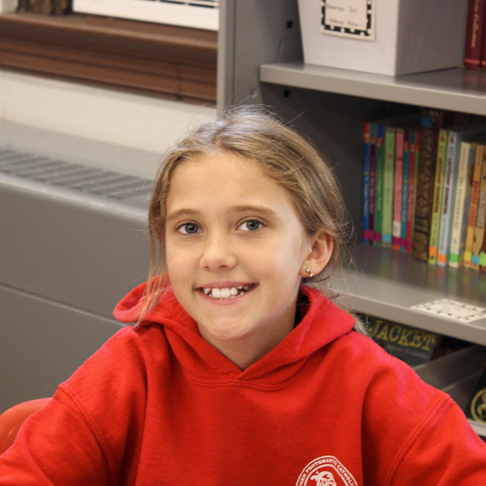 Young student smiling at camera